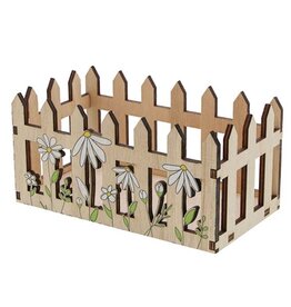 "Daisy" Tray fence rectangular with floral print