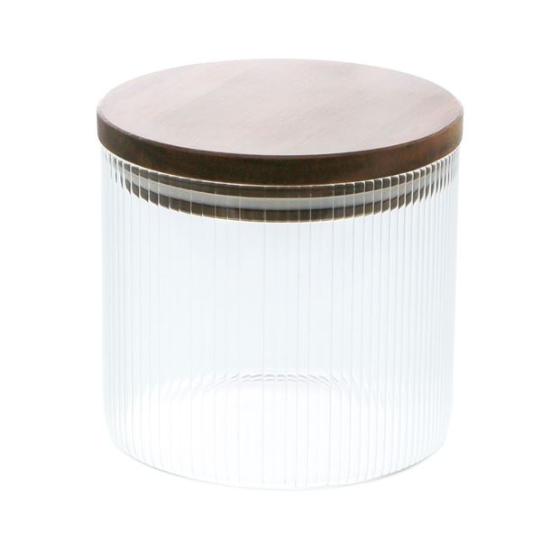 Pot de fond côtele avec couvercle acacia brun