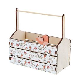 "Fleur" rectangular container with handle