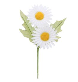 Margriet "Margaretha" 2 bloemen wit