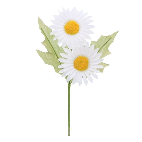 Marguerite "Margaretha" 2 fleurs blanches