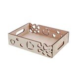 Plateau rectangulaire avec gabarit en forme de coeur