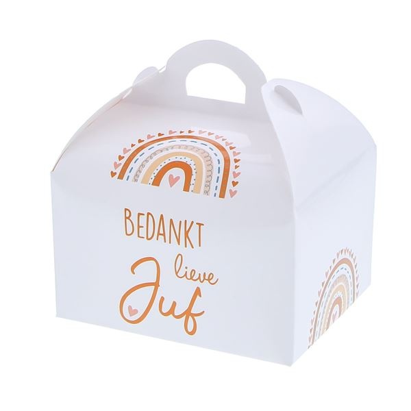 "Rainbow" Bedankt Sweetbox met handvat 250gr.