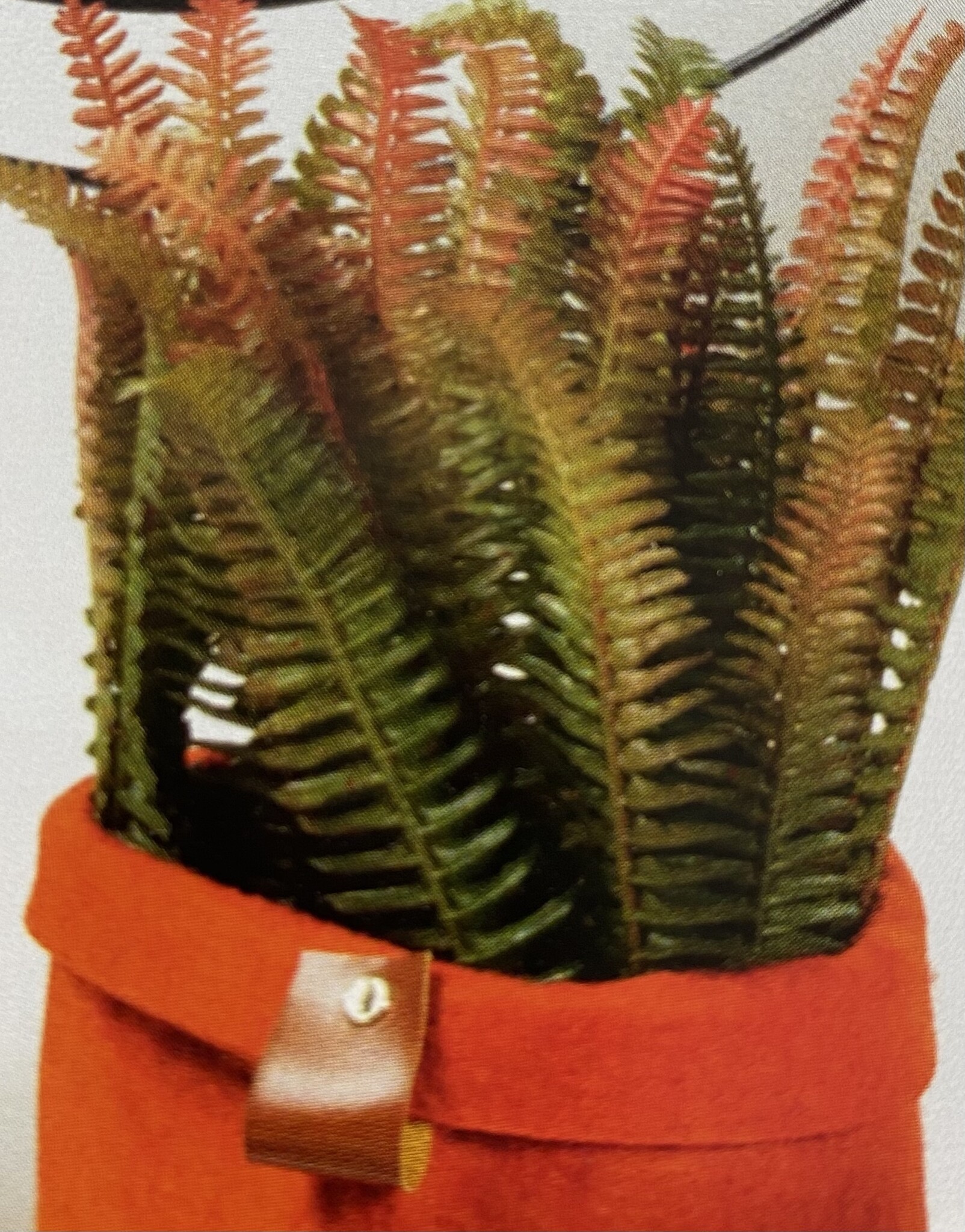 Panier en feutre rond 13 cm - rouille   - 130*130*105mm - 8 pièces