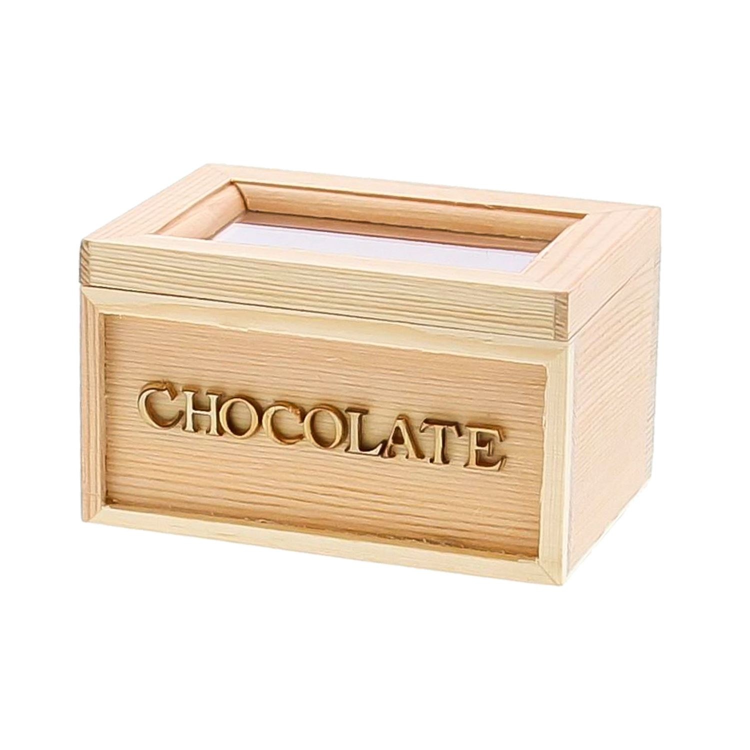 Rechteckige Schachtel "Chocolate" mit Fenster