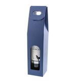 Coffret "Spot" pour 1 bouteille bleu foncé