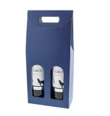 Coffret "Spot" pour 2 bouteille bleu foncé