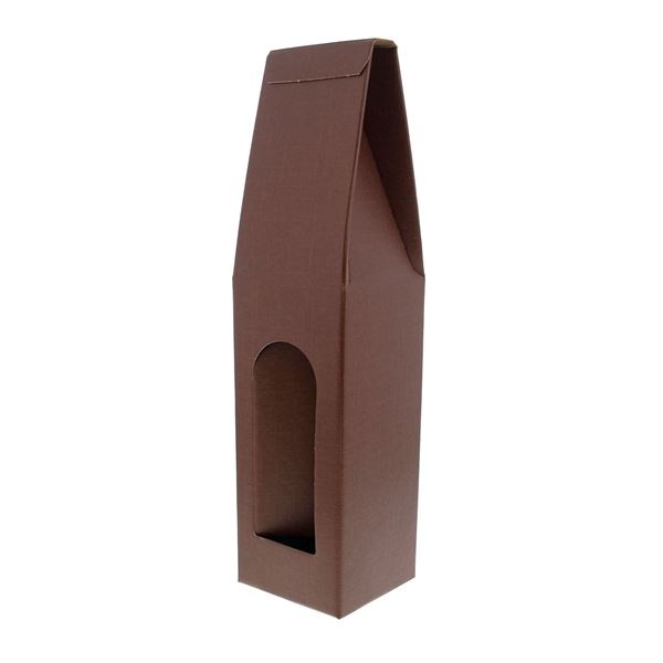 Coffret "Seta" pour 1 bouteille brun foncé