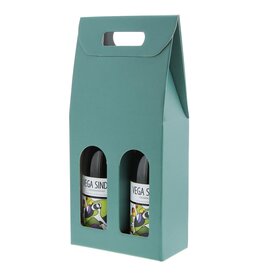Box "Fibra" eucalyptus for 2 bottles