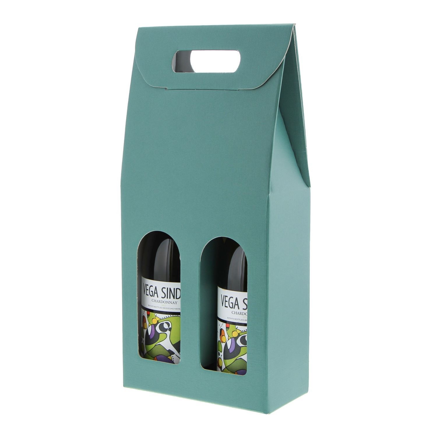 Box "Fibra" eucalyptus for 2 bottles