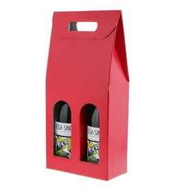 Box "Fibra"red for 2 bottles