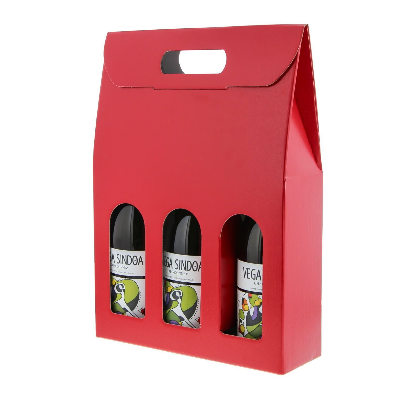 Box "Fibra"red for 3 bottles