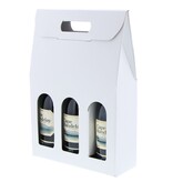Box "Fibra" white for 3 bottles