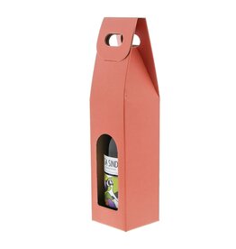 Karton "Seta" für 1 Flasche Terrakotta