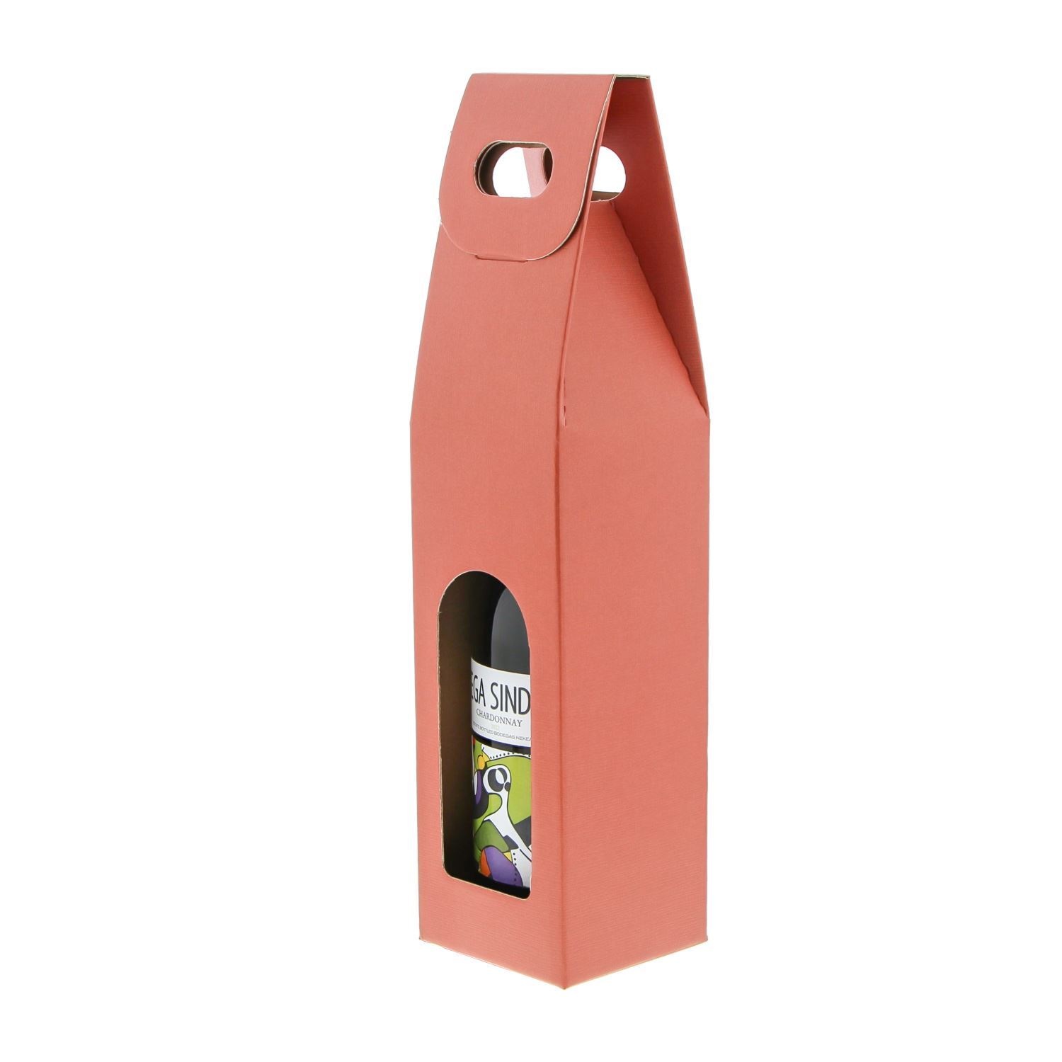 Karton "Seta" für 1 Flasche Terrakotta