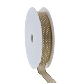 "Puff Dotty"  Band mit Draht  - Gold  - 15mm - 20m