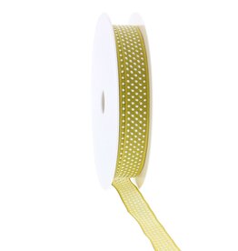"Puff Dotty"  wired ribbon  - green