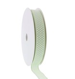 "Puff Dotty"  wired ribbon  - eucalyptus - 15mm  - 20m