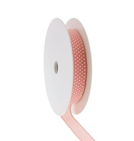 "Puff Dotty"  wired ribbon  - pink