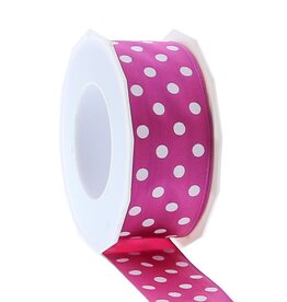 Lint polka dots -  40mm x 20m - Fuchsia