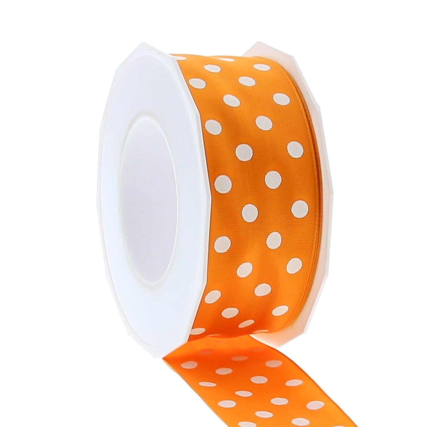 Ribbon polka dots - 40mm x 20m - Orange