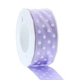 Ribbon polka dots - 40mm x 20m - Lila