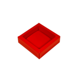 Red square window box with lid - 75*75*25mm - 240 pieces