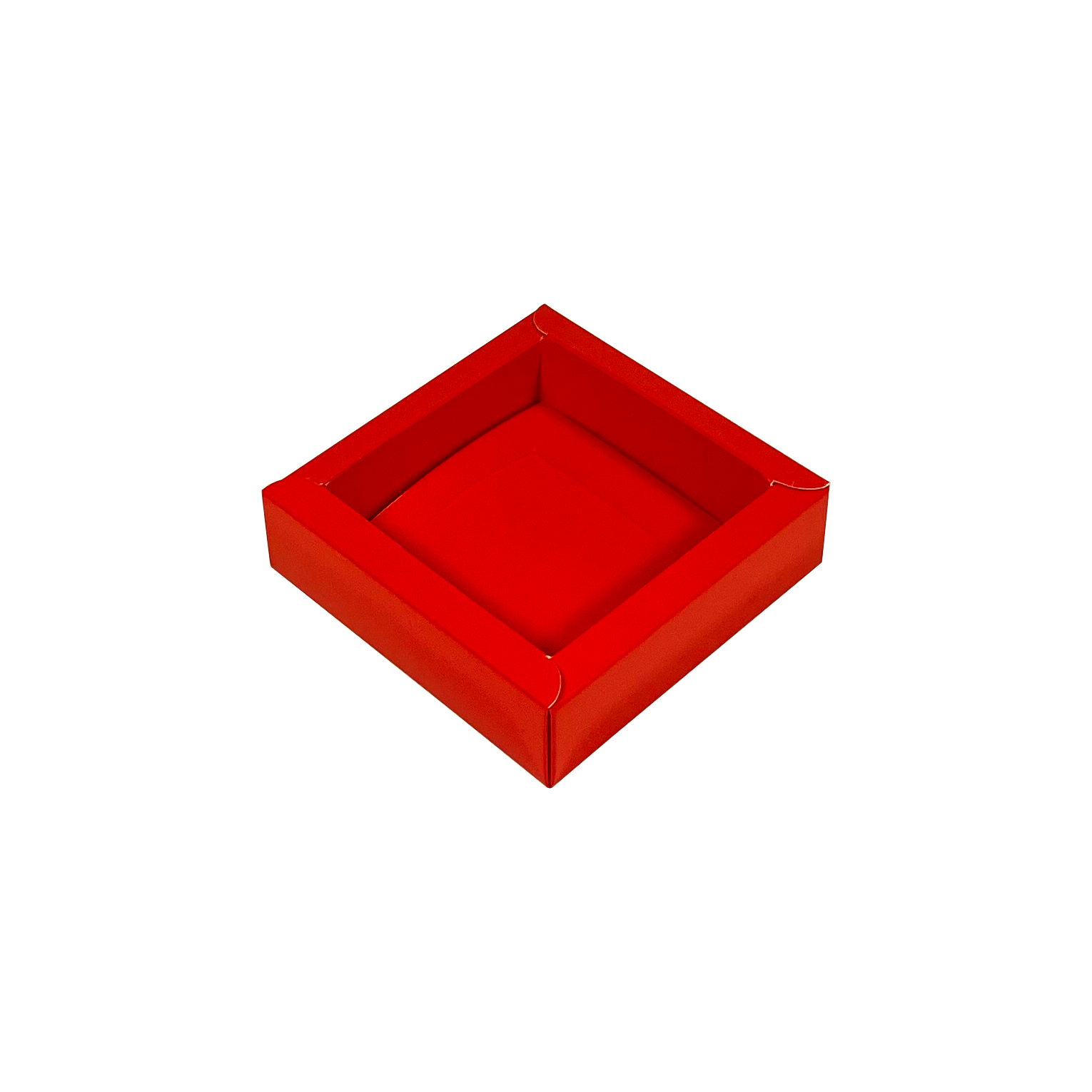 Red square window box with lid - 75*75*25mm - 240 pieces