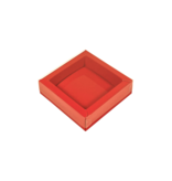 Red square window box with lid - 75*75*25mm - 240 pieces