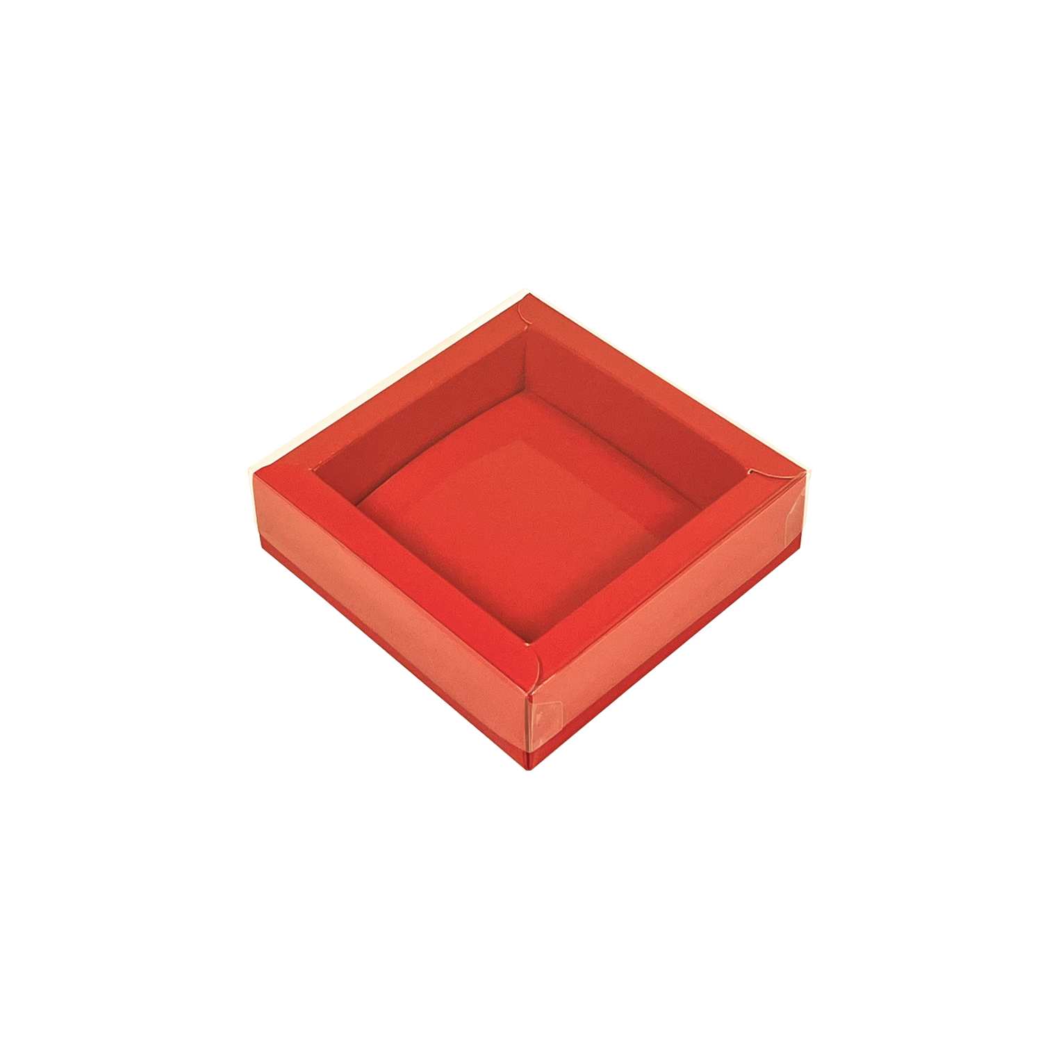 Red square window box with lid - 75*75*25mm - 240 pieces