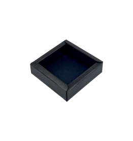 Black square window box with lid