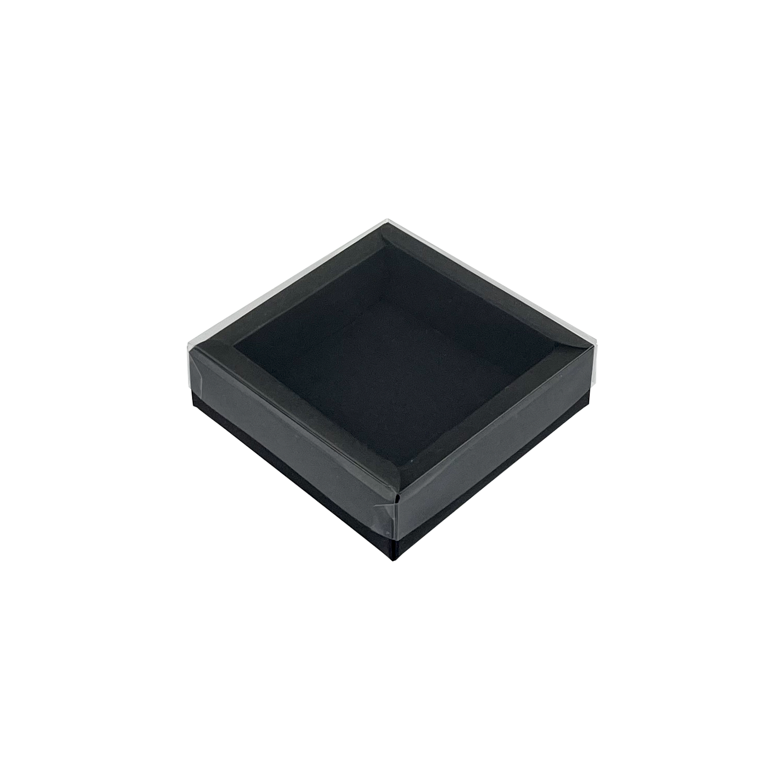 Schwarz Quadrat Klarsichtschachtel  - 75*75*25mm - 240 Stück