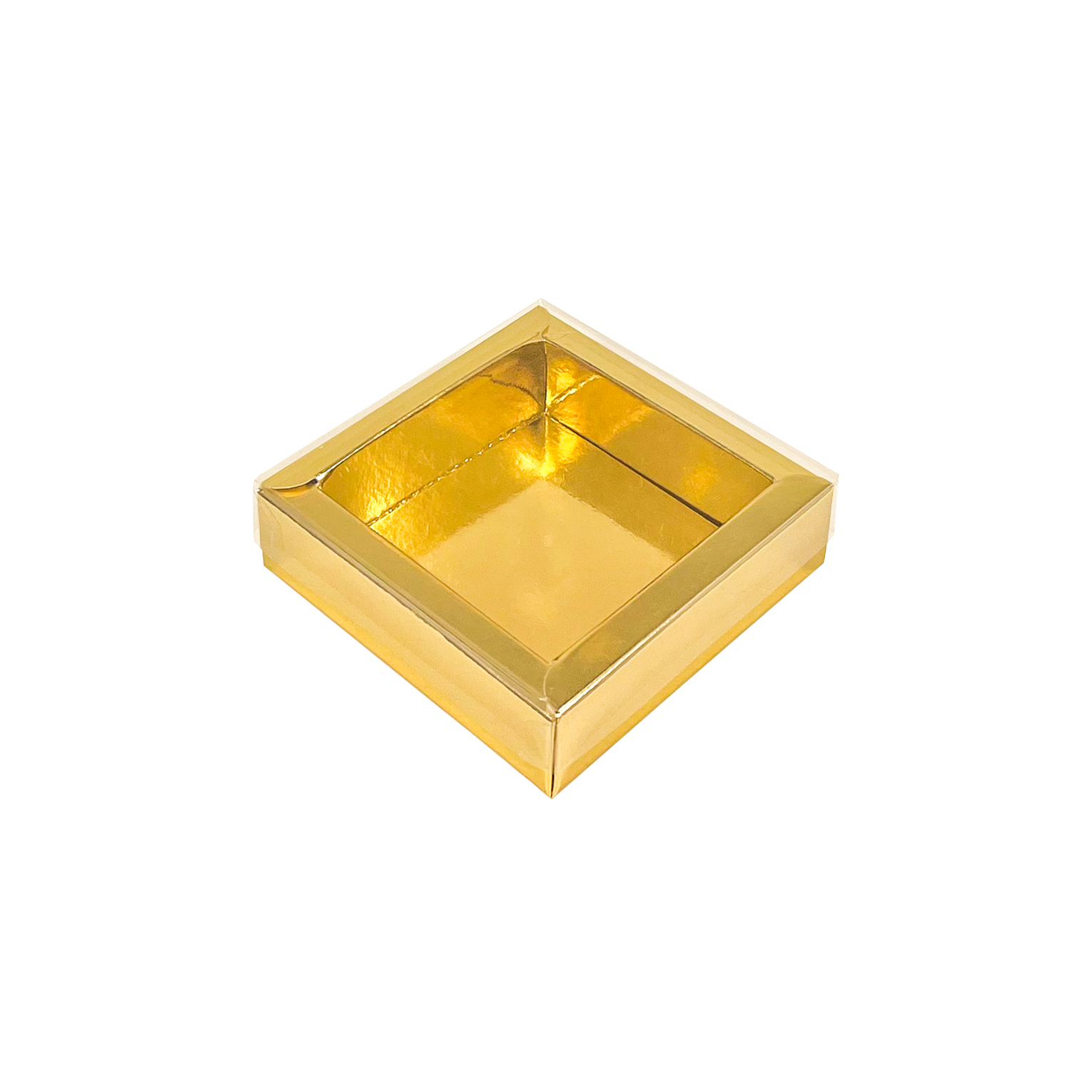 Doosje goud met deksel - 75*75*25mm - 240 stuks
