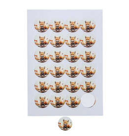 Autocollant 4 cm renard "Roka"
