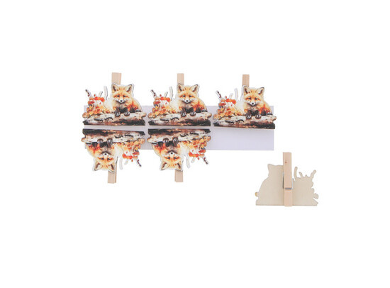 Vos "Roka"  op boomstronk knijper
