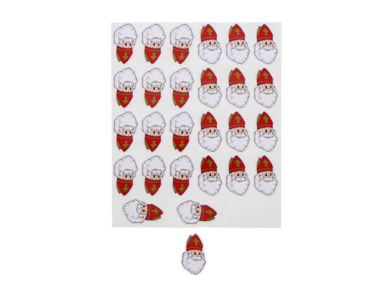 Sticker blinkend Sint "Wave" hoofd