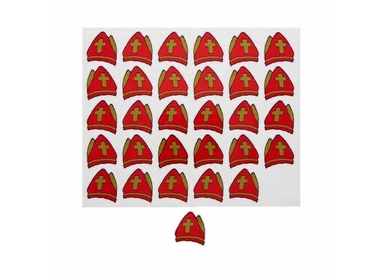 Sticker blinkend Sint "Wave" mijter