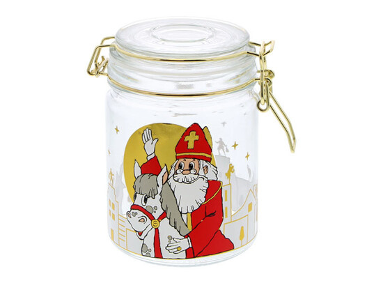 Bokaal met goudkleurige ijzersluiting Sint "Wave"
