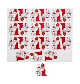 Sticker blinkend Sint "Wave" Sint met paard.