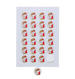 Sticker 4 cm Sint "Wave" met paard.