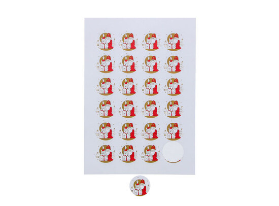 Sticker 4 cm Sint "Wave" met paard.