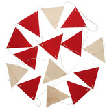 Vilten vlaggen met koord rood - goud.