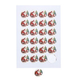 Aufkleber 4 cm Weihnachtsmann "Baba"