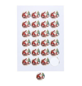 Aufkleber 4 cm Weihnachtsmann "Baba"