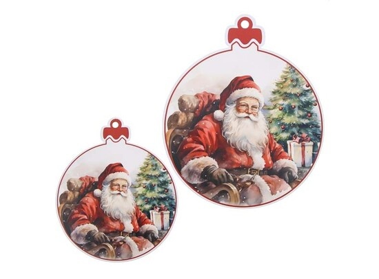 Pancarte Santa "Baba" Christmas ball S/2
