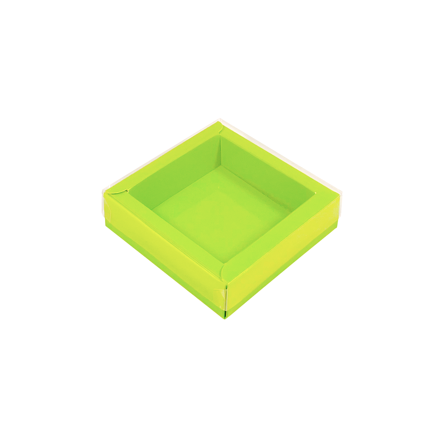 Lime Quadrat Klarsichtschachtel  - 75*75*25mm - 240 Stück
