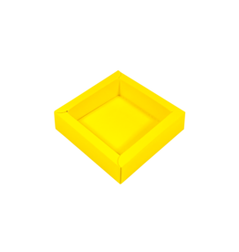 Gelb Quadrat Klarsichtschachtel