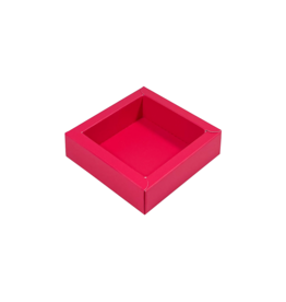 Fuchsia Quadrat Klarsichtschachtel