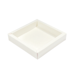 White square window box with lid - 115*115*25mm - 125 pieces