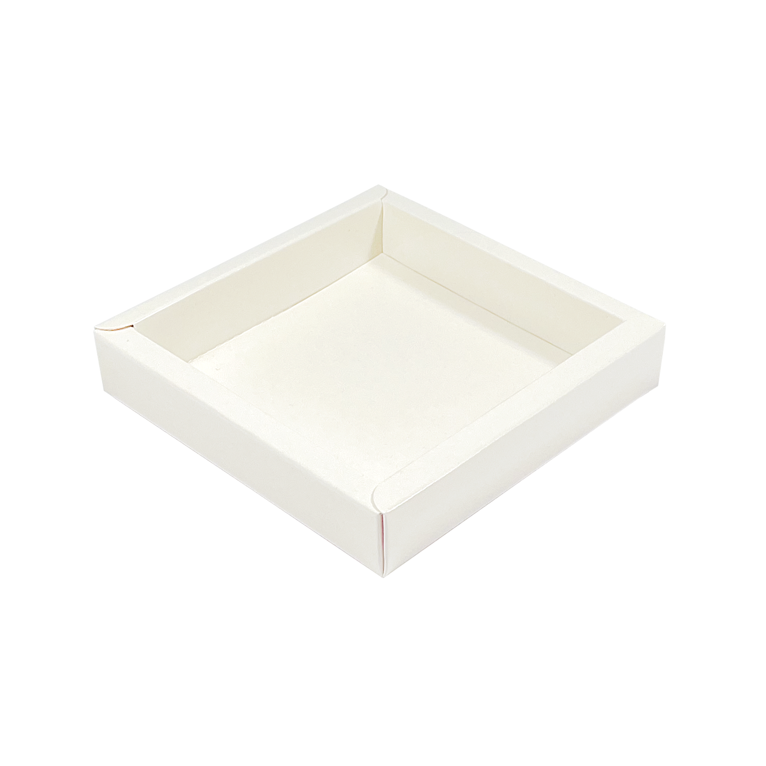 Weiss Quadrat Klarsichtschachtel  - 115*115*25mm - 125 Stück